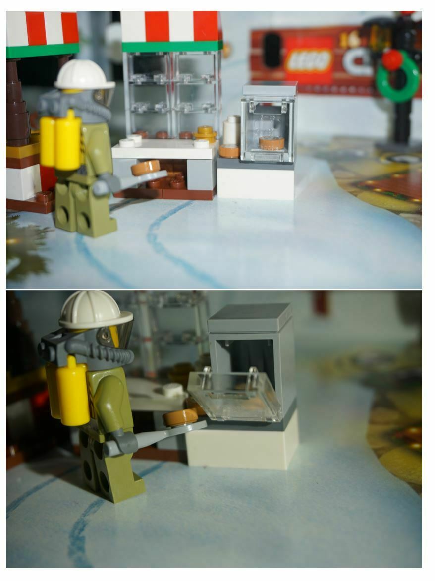 Lego City bakery stall and oven