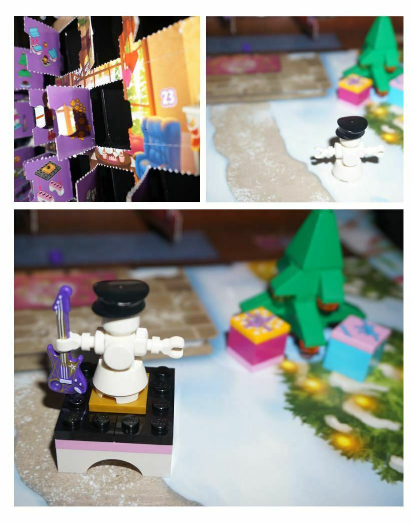 | love santa A Lego snowman holding a guitar in front of a Christmas tree