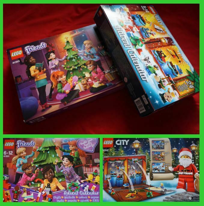 Images of the 2018 Lego City and Lego Friends advent calendar boxes