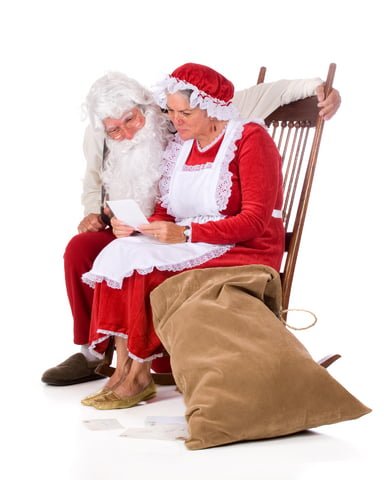 Image of Santa reading a Santa Letter